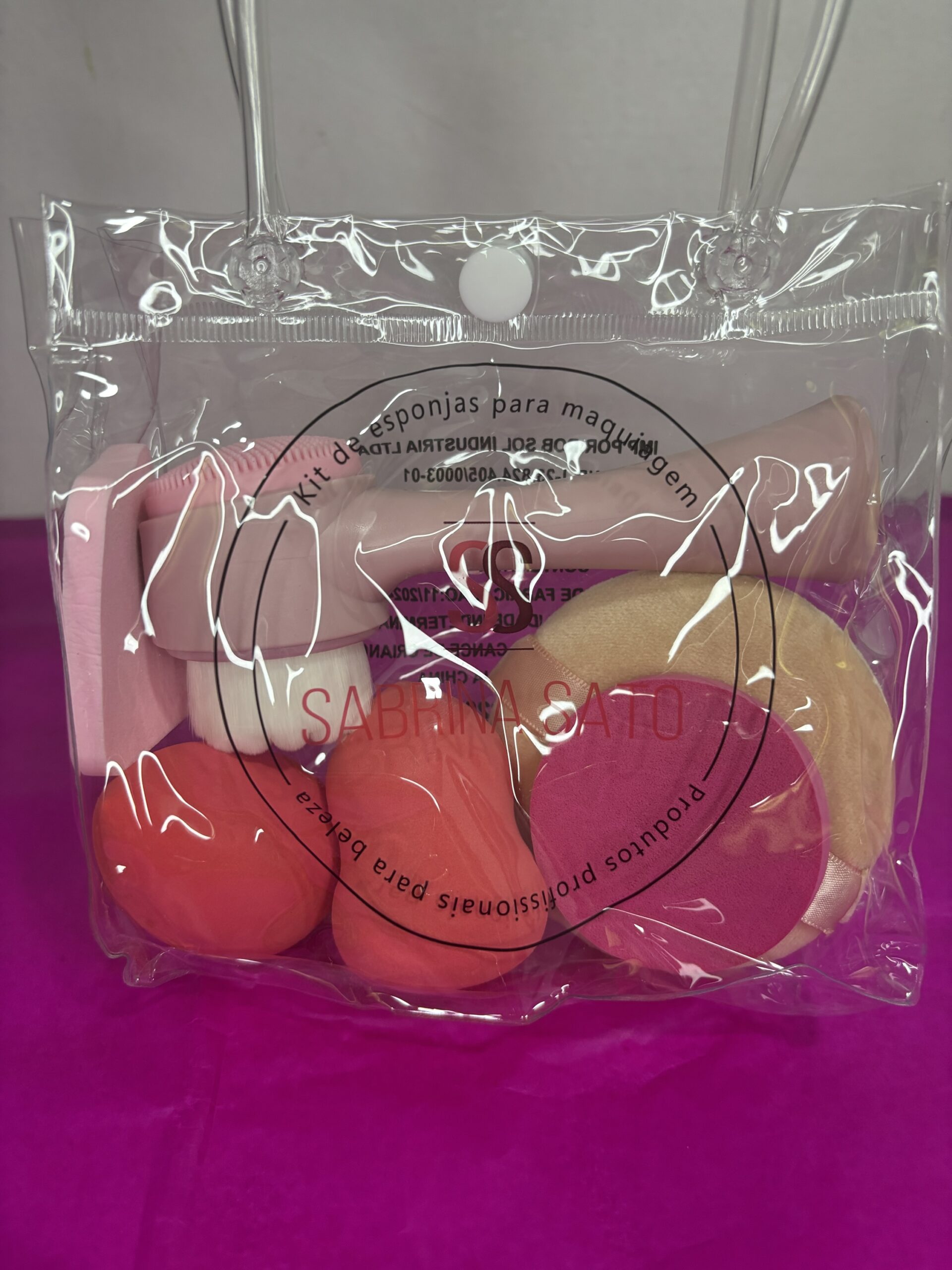 Kit de Esponjas de Maquiagem Sabrina Sato – 6 Peças + Necessaire